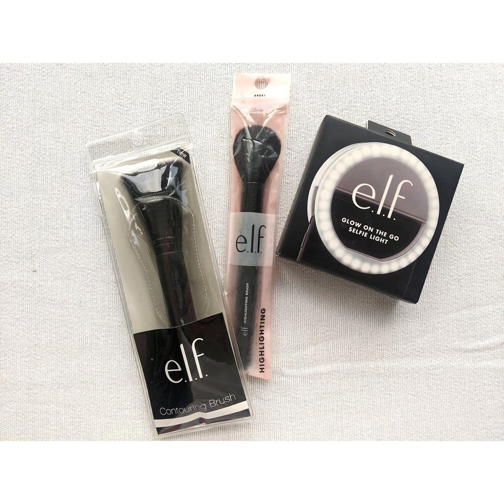 3 Lot e.l.f. Selfie Light, Make‎ up Contouring Brush, Highlighting Brush NEW